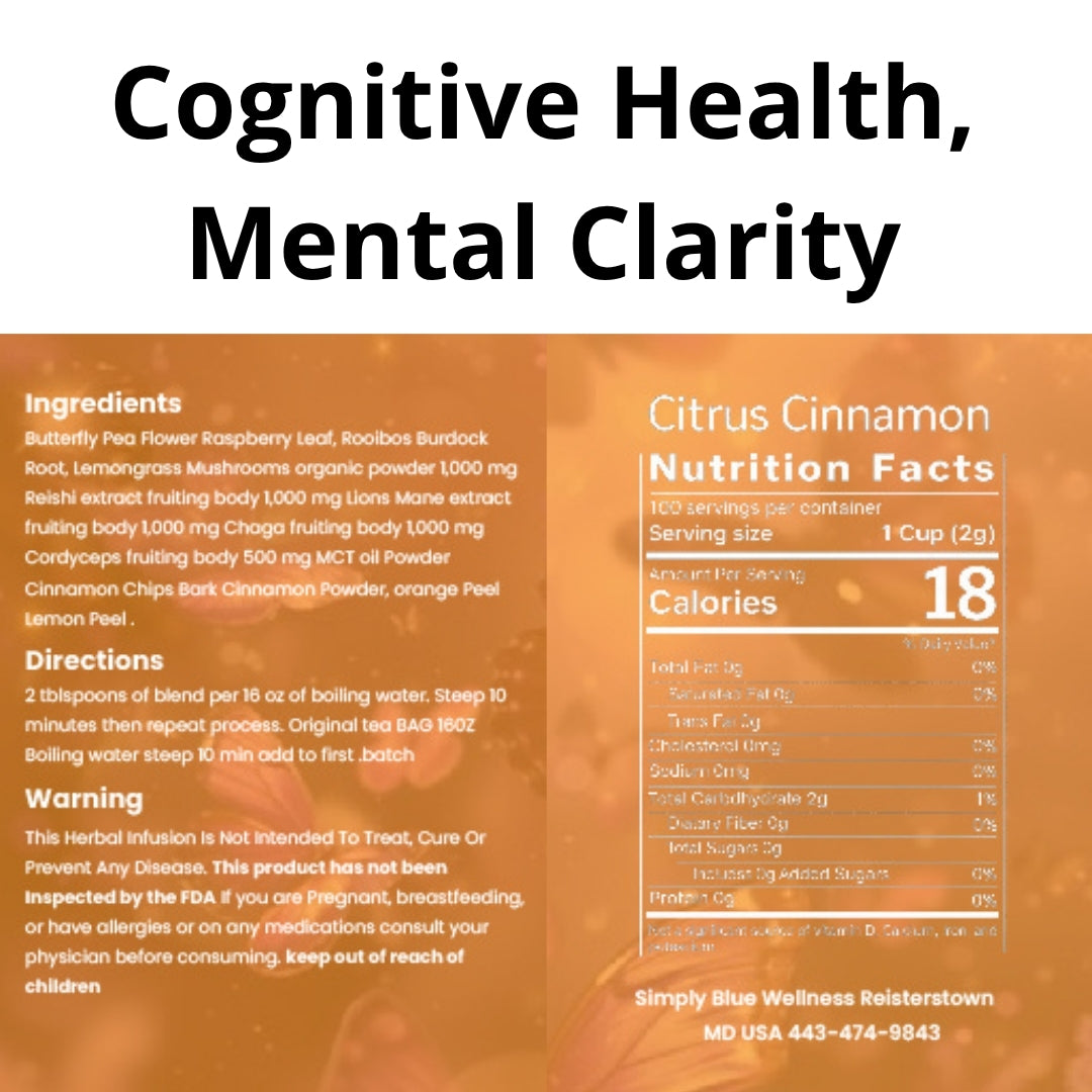 Cognitive Health Mental Clarity ingredients directions warning and nutrition facts panel